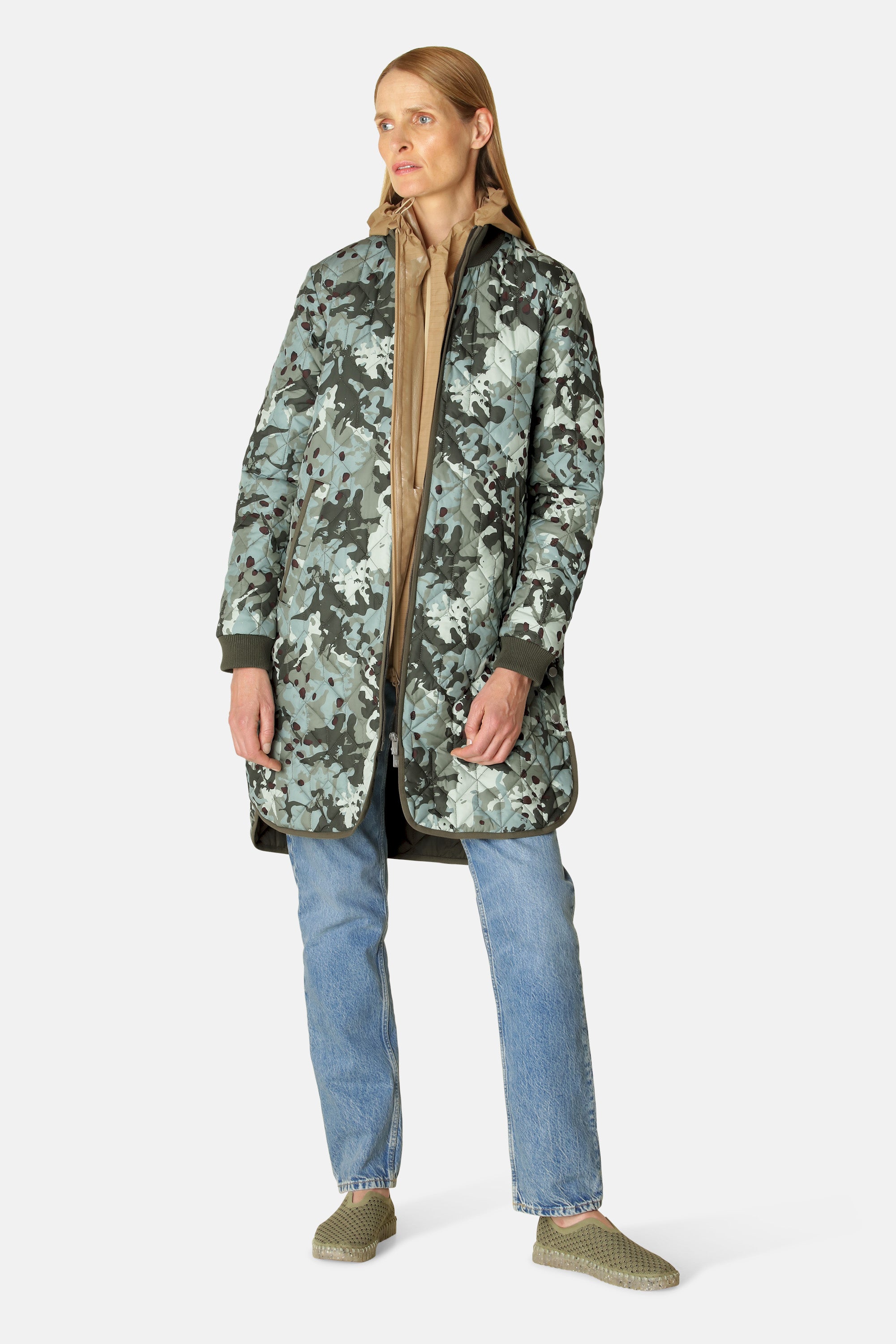 Ilse Jacobsen Hornbæk Outerwear Steppjacke Coat 497 Green Camo